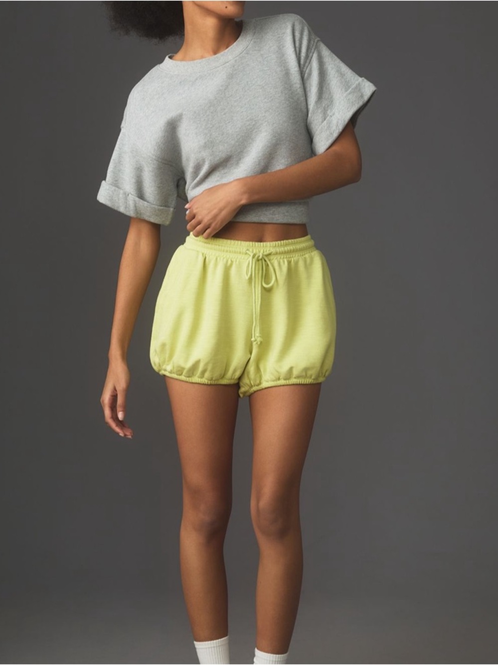 NWT Daily Practice Grace Bloomer Shorts in Ivory (lime not available) - Picture 4 of 8